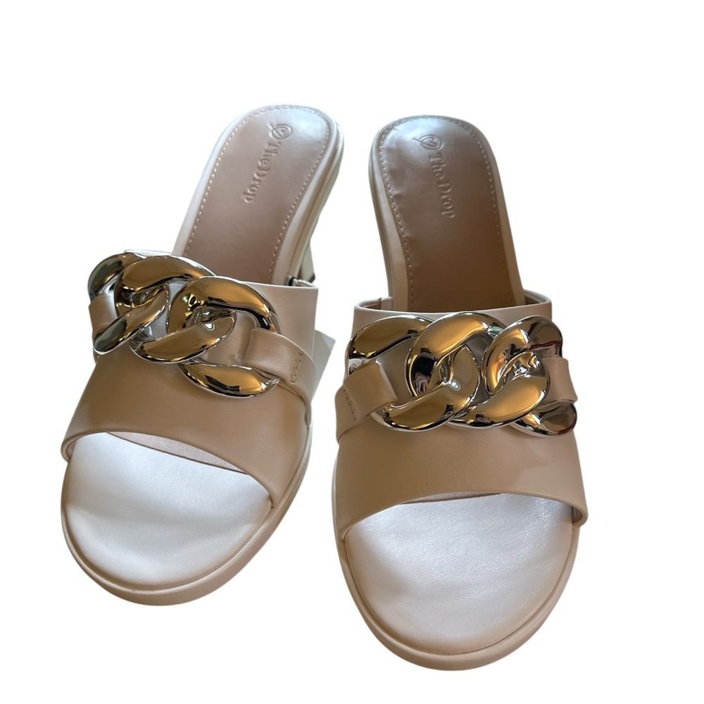 ✨ The Drop White Mules with Silver Chain | Size 7.5 - Picture 5 of 8